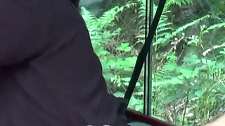 A car sex with the sexy MILF in stockings who likes it in the ass