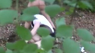 Brilliant Honey From Germany Gets Poked in Her Slots in Woods