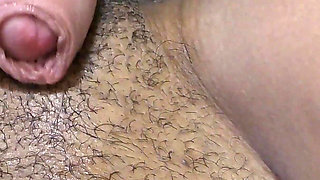 Nice close up interracial creampie with BWC