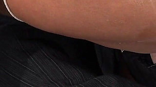 A lot of cum over my nylon leg