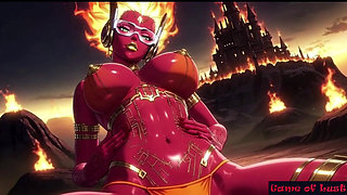 Gol Hot Bikini Demon Girl Dark Castle Nude