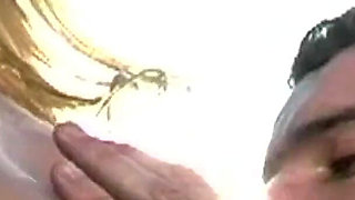 Blonde with a Body Takes on Two Guys for a Double Penetration