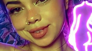 Busty brunette with big boobs rides cock