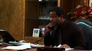 DOWN FOR BBC - Secretary Slips Off Skirt For BBC