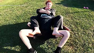 Martial Fetish - Alexis Luna outdoor black gi mixed