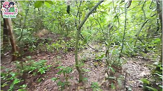 Thai Teenager Walks Around Picking Mushrooms And Gets Fucked In The Pussy. Thai Audio