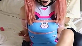 Gg53 - a Barefoot Girl in a Swimsuit Is Bound to a Bed and Her Feet Are Stimulated with a Vibrating Egg.