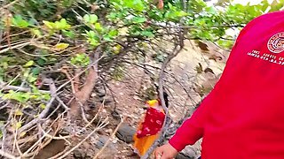 Desi village girl Permi Pooja outdoor forest sex - Hot bhabhi hardcore doggy style with devar in jungle
