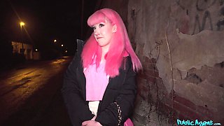 Pink haired babe hot video