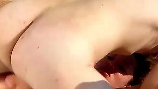Latina teen Tania gets fucked outdoor by the pool by step brother with big cock