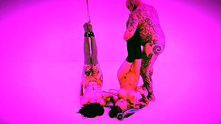 Rough Tickle Session for Two Female Subs - Front View