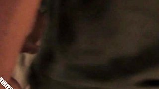 Two hotties paying bills with blowjob and group sex