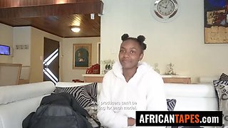 Ebony Amateur Keeps Promise Ring While Taking Rough BBC Deep Throat & Hardcore Ride