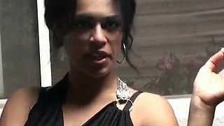 Interview with a smoking big tit Latina
