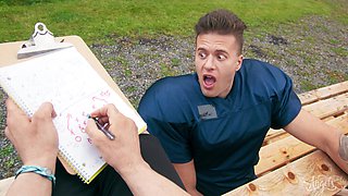 Clark Delgaty's Outdoor Cheerleader Threesome Ignites Passion