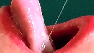 Foreskin: She Gags From Huge Amounts of Sperm, Going Down Her Throat Closeup