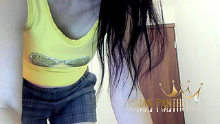 MILF in Stockings Masturbates Standing Next to Your Face and Wants Tenderness From Her Clitoris