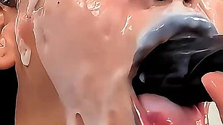 Extreme Facial, Huge Natural Curves and Glossy Latex