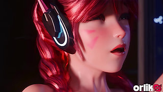 Horny D.va Fucks in the Washroom - Overwatch 3D Animation
