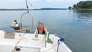 Granny Goes Swimming in a Sexy Swimsuit