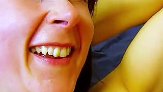 Skinny MILF Carla is seduced and fucked by neighbors at house party