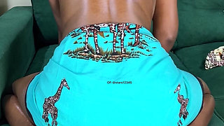 African Beauty Riding Dildo Dripping Wet Pussy Sweetness