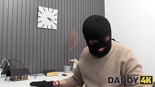 Alice Klay climbs an old dick of her pervy lover with passion