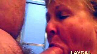 Old Lady Gives a Blowjob