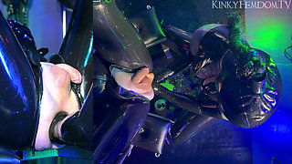 Heavy Rubber Double Fisting Birds Eye 4K Ft Mistress Lunatika