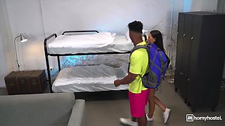 BBC Cheater Fucking His Roommate's Big Titty GF: Interracial Threesome with Blondie Fesser, Claudia Bavel, and Jesus Reyes