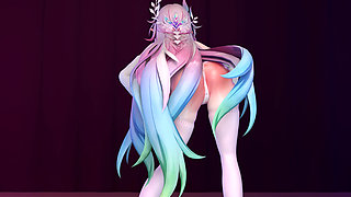 [mmd] Xilian Phone Number Big Tits Nipple Thong White Silk High Heels