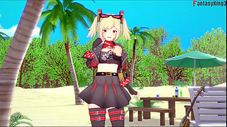 Burnice Bikini Blowjob on the Beach - 1 - Zenless Zone Zero (zzz)
