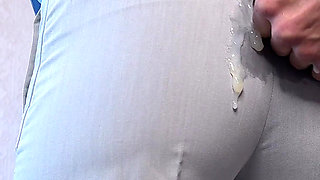 He Came All Over Her Sexy Ass in Her Office Pants