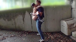 035] Exhibitionist At The Train Station, She Loves To Hug And Have Sex Bang With A Girl With A Shaved Pussy! Scene 2 - Gina Carrera