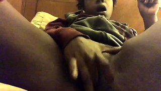 Smoking Black Babe Toys Her Pussy on Webcam