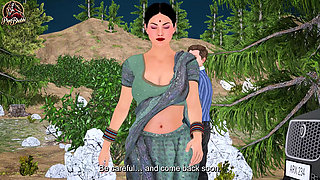 Horny Desi Indian Bhabhi: Hardcore Outdoor Secret Sex with Boyfriend in the Forest English Subtitles