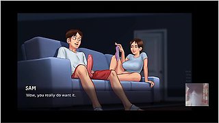 Step-sis Didnt Expected This!!!big-boobed Step-sis Got Hard Fucked On The Couch Beside Mom. She Caught Me Jerking