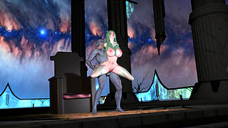 3D Super Hot Cosplay MILF Asian Queen Got Fucked by Big Dick Monster