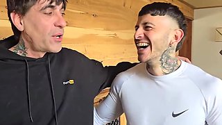 Yael Stc And Vato Knock Knock - 2 Friends Sharing Old Mans Huge Cock! Double Blowjob In The Party