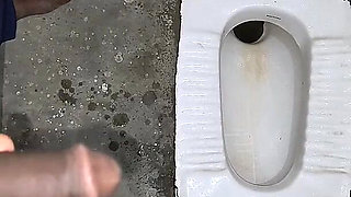 Desi Bhabhi Holding Stepbrother-in-law's Penis and Making Him Pee and Peeing Herself