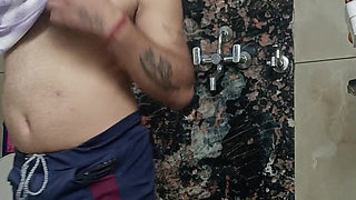Indian desi man enjoy shower and masterbation show with neighbour and army officer