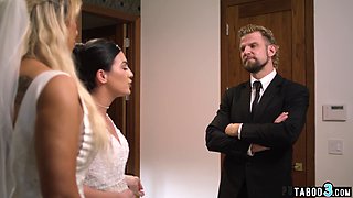 MILF brides had to sex with an officiant