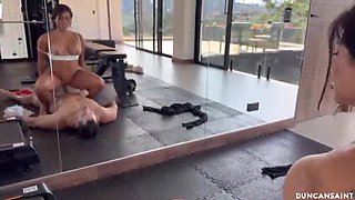 Steamy Gym Sex - Fit Stud Duncan Saint Fucks Squirting Slut Steffy Moreno