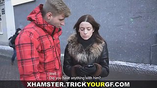 Trick your girlfriend - penalized with raw Ass Fuck