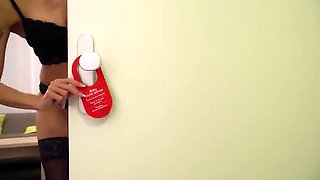 German Step Mom Sophie Logan Horny in Capital Episode 1 - Big Tits, Sperm & Stockings