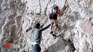 He had to use go-pro cam and fuck her hard on a rock