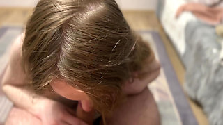 Quick Blowjob with Cum in My Mouth