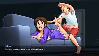 My stepmom gets jealous of her best friend and we have sex - summertime saga