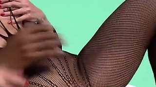 the hot lady takes a big black cock from his waiter