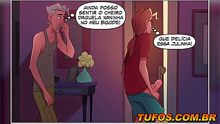 Welcome in Pajamas! Julinha Arrives at the House of the Bastards. HQ Hentai Adult Tufos